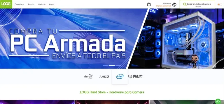 Tienda online de LOGG Hard Store, hardware para gamers con armador de PC y compra online
